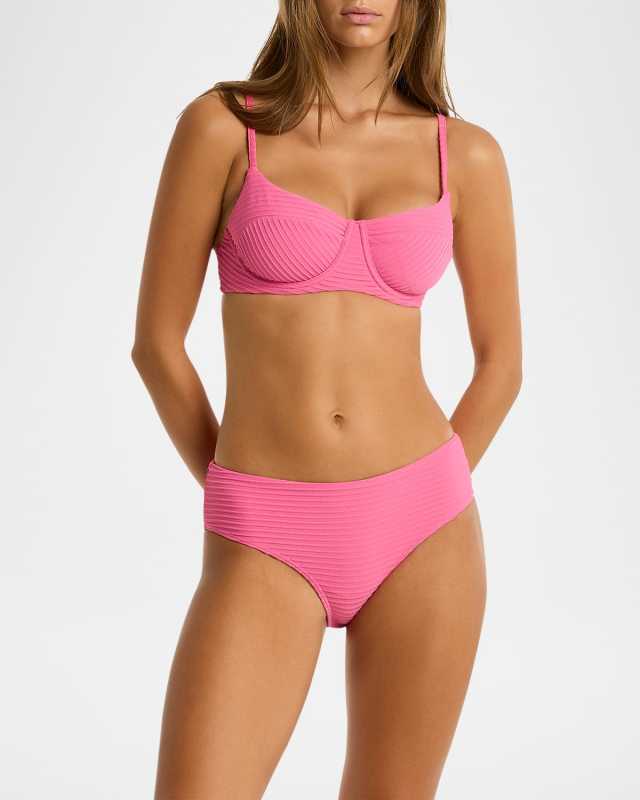Ribbed Balconette Bikini Top